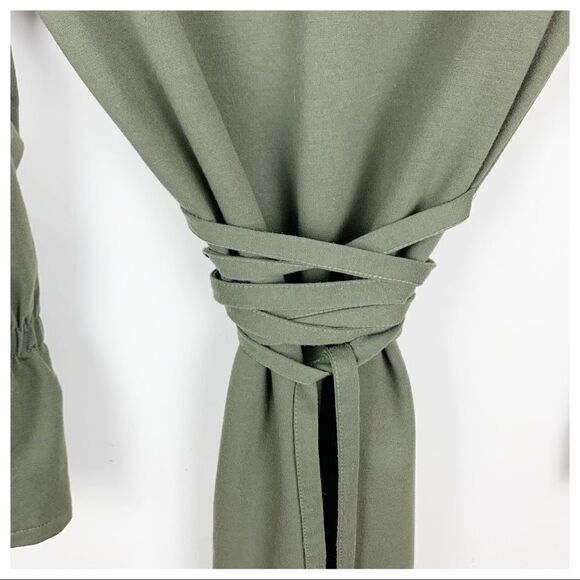 Zara Trafulac Olive Green Dress w/Bell Sleeves - Picture 5 of 14